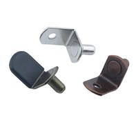 Abrazadera de vidrio for gabinete, soporte for tablilla, Pin de tablero, código de ángulo de 7 palabras con fijación de estante for barandilla, escaleras, pared de vidrio(Style 2 bronze,100pcs)