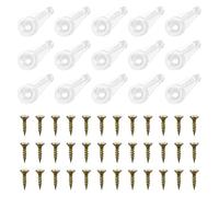 Abrazadera de vidrio, Kit de Clips de retención, puertas de plástico de gabinete con tornillos for fijación for barandilla, escaleras, pared de vidrio, 80/100/200 Uds.(200pcs)