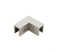 Abrazadera de vidrio para puerta de ducha en latón con perfil cuadrado y ángulo de 90 grados, diseñada para paneles de vidrio templado de 812 mm para estabilidad (cepillado)