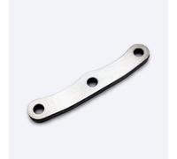 Abrazadera delantera de acero inoxidable plateado para Traxxas Slash 4x4 Rustler 4x4 Stampede 4x4 Jato 4x4 Ford 4x4 Bigfoot 4x4 6823