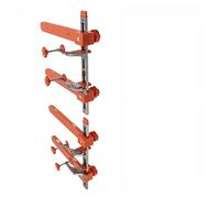 Abrazadera deslizante de cajón, plantilla ajustable con marcas de doble escala y brazo de soporte para instalación de gabinete, color naranja plateado