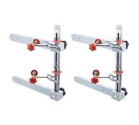 Abrazadera deslizante para cajón, soporte magnético, escala grabada, longitud ajustable para llave de palanca, almohadillas de goma, plástico, metal, blanco, naranja, gabinete de bricolaje (juego de 1