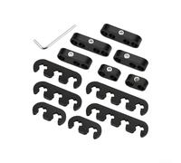 Abrazadera divisora de alambre de plástico para Chevrolet y vehículos Organizador de gestión de cables de motor, negro, rojo, azul, kit de herramientas de reparación de automóviles (negro)