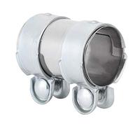 Abrazadera doble para tubos de escape, Conector de Tubo de Escape, Acoplador de conector de abrazadera de tubo de escape de 55 x 95 mm 357253141A Ajuste de repuesto para Bora
