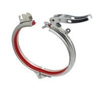 Abrazadera ducto aire cierre union tubos acero inoxidable para tubo de escape inox tubería abrazadera de liberación rápida metálica cierre ballesta para bidón con tapa (ID160mm)