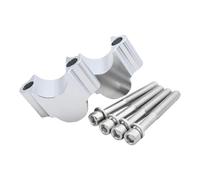 Abrazadera elevadora de Manillar, Montaje de Barra de Manillar de Motocicleta de 28mm y 22mm, Compatible con Z125 Z300 Z400 Z650 Z750 Z800 y similares(22mm Silver)