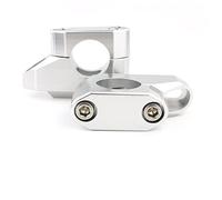 Abrazadera elevadora Elevadores de Manillar Compensados de 28mm y 1 1/8 ", Barra Gruesa Trasera movida hacia Arriba para Suzuki GSX-S750 2017-2020 para V-Strom 1000(Plata)