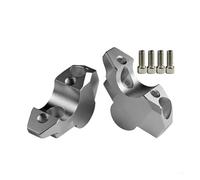 Abrazadera elevadora Manillar Adaptador Abrazadera Extensible elevadores Manillar Motocicleta para 160 Grados Soporte elevación Barras Elevadoras(Silver)