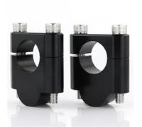 Abrazadera Elevadora Manillar Motocicleta para Suzuki para V-Strom 250 DL650 GN125 GN400 GS500F GZ250 SV1000 RM85 Extensor de Manillar(Black Riser 30mm)