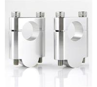 Abrazadera Elevadora Manillar Motocicleta para Suzuki para V-Strom 250 DL650 GN125 GN400 GS500F GZ250 SV1000 RM85(Silver Riser 40mm)