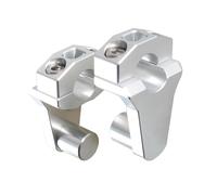 Abrazadera elevadora Motocicleta Abrazaderas Montaje Elevador Manillar Motocicleta para Suzuki 22 Mm Asiento Elevador(Plateado)