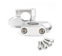 Abrazadera elevadora Motocicleta Elevadores Manillar Fat Bar 28 Mm Y 1 1/8" para Moto Guzzi para Stelvio 1200(Plata)