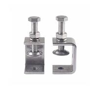 Abrazadera en C, Abrazadera en C de acero inoxidable 304, sujetador de tubo cuadrado ajustable, herramienta de Hardware de perno Hexagonal, varios tamaños(A6)