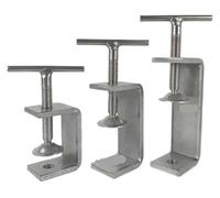 Abrazadera en C para trabajos pesados, Herramienta de fijación escritorio con tornillo M10 ajustable acero inoxidable montaje en C(D2)