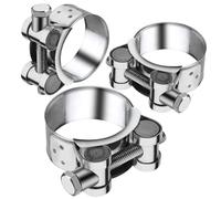 Abrazadera Escape Moto 68-73mm Abrazadera Metalicas para Tubos 3 Piezas Acero Inoxidable Abrazaderas Turbo de Motocicleta Abrazaderas Turbo Abrazadera Tubo Escape para Racores de Escape