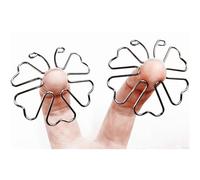 Abrazadera for pezón de mariposa de acero inoxidable for mujer, Bdsm pecho pequeño, campana pequeña, fetiche for adultos, coqueteo, Juguetes sexuales for parejas(F-2PCS)