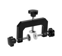 Abrazadera frontal de 3 vías para armarios, aleación de aluminio, abrazadera de instalación de carpintería con liberación rápida ajustable para bricolaje y uso profesional