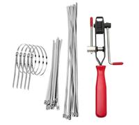 Abrazadera Fuelles Homocinéticos Acero - Kit Ajustable Eje ATV Reparación Automotriz | 10 Pequeñas 10 Grandes Pinza Engarzado Atado Mecánicos Parque Taller | Junta Homocinética, Juego 21 Piezas