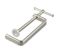 Abrazadera G de acero para trabajos de carpintería, dispositivo de sujeción de carpintería con almohadillas de goma suave, agarre antideslizante estable para aplicaciones de fijación, corte y