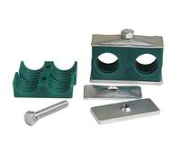 Abrazadera hidráulica 2 abrazaderas de tubo de plástico doble/doble estándar métricos para tubo de 22 mm de diámetro exterior