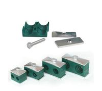 Abrazadera hidráulica for tuberías de agua, 6 a 32 mm diámetro, con dos orificios, for trabajos ligeros, clips plástico atornillados(20mm)