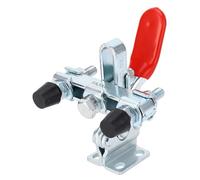 Abrazadera horizontal de liberación rápida, acero de alto carbono, cabezales dobles, 17,5 cm, capacidad de 227 kg (500 lb), resistente y ajustable para talleres de carpintería.