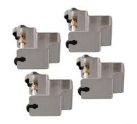 Abrazadera Instalación para frente Cajón para acero Inoxidable Ajustable | para acero inoxidable , ajustable, evita deformaciones, uso para profesional, acabado plateado(4pcs)