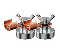 Abrazadera magnética de soporte de soldadura con 2 cabezales magnéticos, potentes abrazaderas de soldadura de electrodo de cobre de 500 A para un soporte seguro y eficiente para la carpintería de