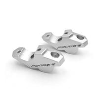 Abrazadera Manillar Aluminio Elevador De Manillar para Motocicleta para F900R, F900XR, XR, F900, Kit Soporte Almohadillas Refuerzo para, Elevador Aluminio CNC(Plata)