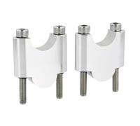 Abrazadera Manillar Elevadores Manillar Fat Bar 1 1/8" y 28 mm para Zero para R 650 para DSX 300 para 500AC para R 703 F Elevador Manillar(Silver Riser 40mm)