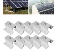 Abrazadera media para panel solar fotovoltaico de 3 5 mm de grosor, aleación de aluminio para marco para alturas de 2550 mm, acabado anodizado resistente, ligero para un fácil manejo (50 mm)