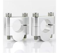 Abrazadera Montaje Motos Manillar Risers Abrazadera para HO&NDA CRF 150 230L 300L 250L XR250R XR 250 600 650 L Manillar Riser Abrazaderas Adaptador De Montaje Atrás Mover 2 Uds(Plata,20mm)