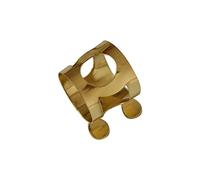 Abrazadera para boquilla de saxofón alto, tornillos dobles, cierre de ligadura para saxofón, color dorado