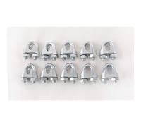 Abrazadera para cable de acero HIGOOD de 3/16 pulgadas, paquete de 10, galvanizada - Clip para cable de acero - Abrazaderas para cable de acero