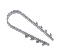 Abrazadera para Cable Redondo (Paquete de 100) Clips de Material Plástico Blando Abrazadera de Cable Clips Lines Clamps Cable Eléctrico de Pared para el Cable de Ethernet Tamaño (6mm x 20mm)