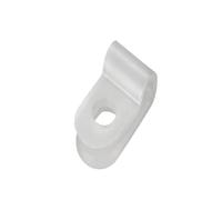 Abrazadera para cables de nylon plástico tipo R, R-Type Cable Clips Black White 3.2-19.4mm 10Pcs Nylon For Wire Management(Cable Dia 3.2 White)