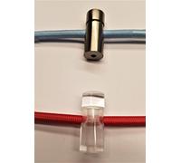 Abrazadera para descentralización de cables en paredes o techos (transparente)