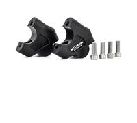 Abrazadera para Elevadores Manillar CB650R CB650 R 2019- CB 650 Kit Aluminio, Adaptador Altura Elevación 35 Mm Extensión Manguera Freno(Black- Logo)