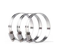 Abrazadera para manguera, 304 Stainless Steel Hose Clamp | Silver, Multiple Sizes, 5/10 pcs, Pipe and Hose Securing: Adjustable Clips(21-44MM 10PCS)