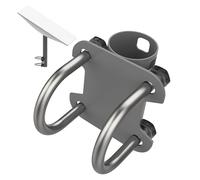 Abrazadera para Montaje aéreo Ajustable - Diámetro del Tubo de 3-5 cm, Hardware de Metal antioxidante, Kit de fijación Universal | Puente de un Marino de Valla para Patio Parabo