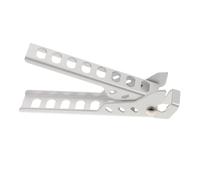 Abrazadera para Sartén de Acero Inoxidable Plata, Ajustable y Redonda | Rebabas ni Óxido, Bordes Lisos y Redondeados, Pinza para Cocinar, Uso Exterior y Camping