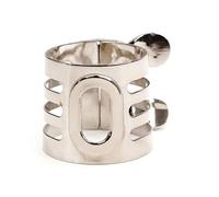 Abrazadera Para Saxofón Alto En Mi Bemol Boquilla De Baquelita Aro De Sujeción De Lengüeta De Metal(Silver-plated)