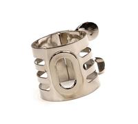 Abrazadera Para Saxofón Alto En Mi Bemol Boquilla De Baquelita Aro De Sujeción De Lengüeta De Metal(Nickel-plated silver)