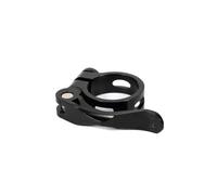 Abrazadera Para Silla De Bicicleta Engranaje fijo de aleación aluminio | Abrazadera de liberación rápida for asiento de bicicleta, abrazadera de aluminio de 31,8mm/34,9mm(Black-34.9mm)
