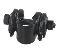Abrazadera para sillín de bicicleta de 22,2 mm, abrazadera de acero resistente con ajuste de ángulo para sillines de doble carril, color negro