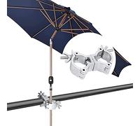 Abrazadera para sombrilla de balcón para barandillas: Soporte Resistente a la Intemperie con Estabilidad óptima, Compatible con sombrillas Redondas y cuadradas, Que Proporciona som