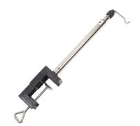 Abrazadera para soporte giratorio de amoladora de herramientas con abrazadera de mesa resistente y barra de acero ajustable de 3 secciones que ofrece colgador giratorio y montaje seguro