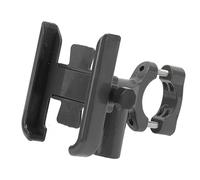 Abrazadera para Teléfono en Manillar, Soporte para Teléfono para Motocicleta, Aleación de Aluminio Rígida, Gancho de Bloqueo Personalizado para Casco para Motocicleta (Black)
