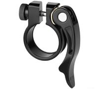 Abrazadera para tija de sillín de bicicleta, ajuste de altura de liberación rápida, aleación de aluminio, se adapta a 28,6 mm, 31,8 mm, 34,9 mm, almohadillas de cobre seguras, palanca extendida