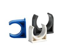Abrazadera para tubería de PVC, Abrazadera de tubo PVC en forma U, multicolor, for 20-50 mm, paquete 5-20 unidades(Grau,20Pcs)